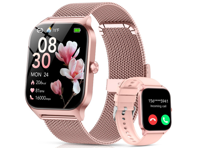 Smart Watch for Women, Answer/Make Call/AI Voice,1.85' HD Smartwatch Compatible for iPhone/Samsung/Android,120+Sport Modes Fitness Tracker with...