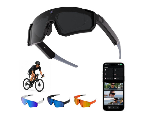 AI Smart Glasses with 32MP & 1200P Video Camera,Waterproof Recording,Voice Assistant,Open-Ear Audio,Dual Mic Noise Reduction,EIS...