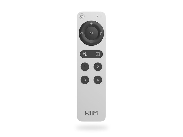 Voice Remote 2 for Music Streamers, Amplifiers, Speakers and Bars Push-to-Talk, 4 Smart Preset Buttons Rechargeable Battery Sleek Aluminum...