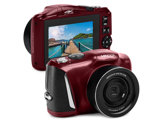 MND55 64MP VLOG Digital Camera, 4K 60FPS Video, 16X Zoom (Red) Capture sharp HD video with an easy-to-use touchscreen and versatile zoom for...