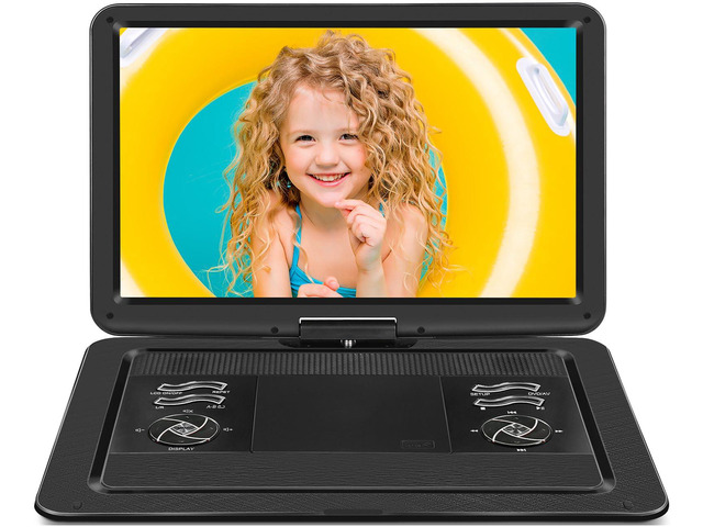 19.6' Portable DVD Player with 17.1' Large HD Screen, 5 Hours Battery DVD Player Portable with Car Charger, Kids Portable DVD Player Support All...