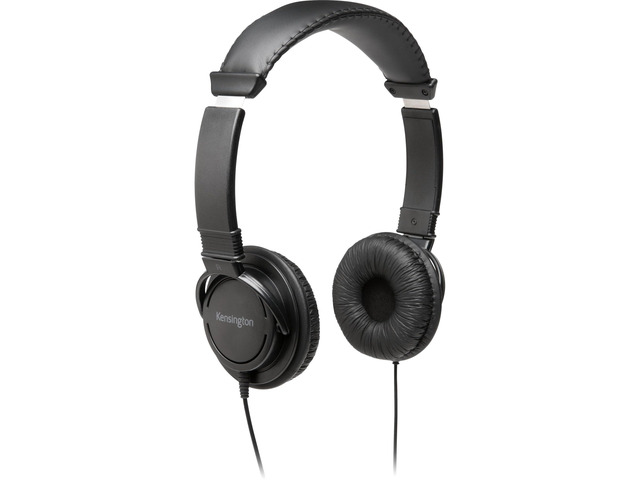 Hi-Fi Headphones 3.5mm for Kids, for Adults, for School, Padded Adjustable Headband (K97602WW),Black