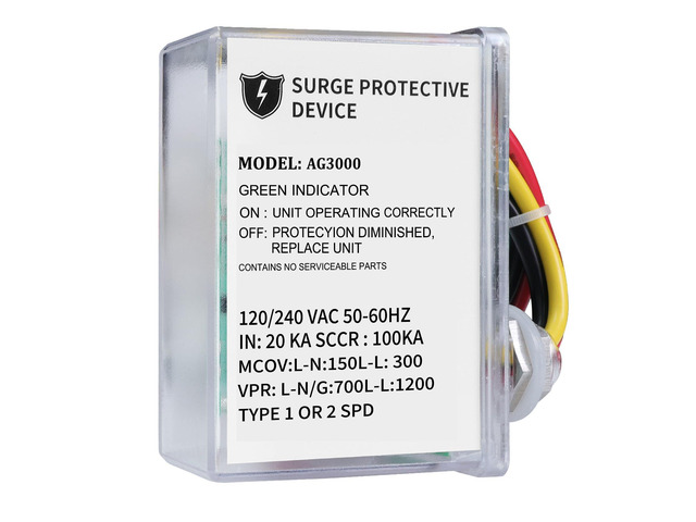 AG3000 HVAC Surge Protector, 120/240V Mini Split Protection TPMOV Technology With A Type 4x Watertight Enclosure Protects Hvac And Mini Split...