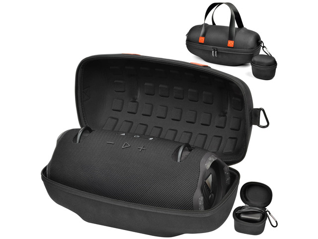 Case Compatible with JBL Xtreme 4/3 Portable Waterproof Wireless Bluetooth Speaker. Travel Carrying Storage Organizer with Holder for Adapter (Box...