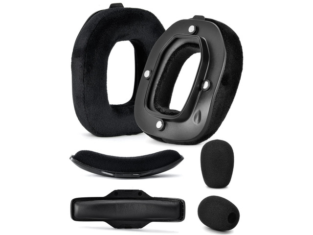 Velour Earpads for Astro A40 TR Headset A40 TR Mod Kit Ear Cushions and Headband, Upgrade High-Density Noise Cancelling Foam, Added Thickness
