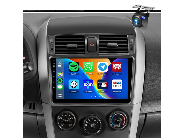 2G+64G Car Stereo for Toyota Corolla 2009 2010 2011 2012 2013 Android15 Car Radio with Wireless Carplay/Android Auto 9' TouchScreen GPS 5G WiFi...