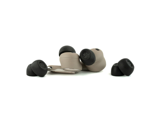 TWo-230-A Premium Memory Foam Replacement Ear Tips For JBL Tour Pro 3, Nothing Ear & OnePlus Buds; Comfort, Noise Isolation, secure fit; Black,...