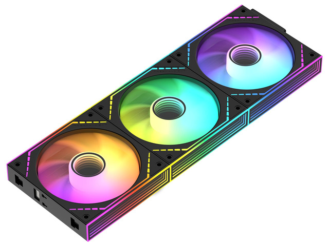 TL-M12Q-S X3 120mm ARGB Case Fans, 2000RPM, 68.9CFM, 3-Pack Daisy Chain Wiring, ARGB Fan Blades, Infinity Mirror Lighting