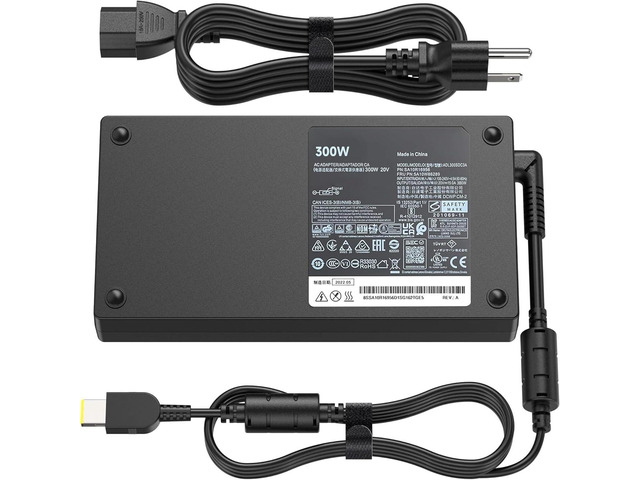 300W AC Charger Compatible with Lenovo Legion 7 7i 5i 5Pro R7000P R9000P R9000K Y9000K Y9000X Slim Tip Laptop Power Adapter Supply Cord