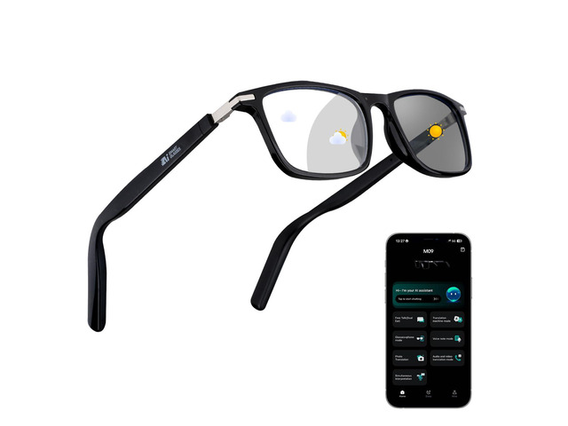 2026 Al Smart Glasses, Bluetooth Translation Glasses with 164 Languages Color-Change Lens, Music & Call, IP65 Waterproof, Free App, Fashion Audio...
