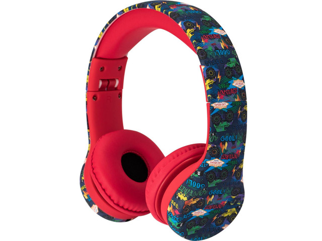 Play+ Kids Headphones with Volume Limiting for Toddlers (Boys/Girls) - Monster Trucks