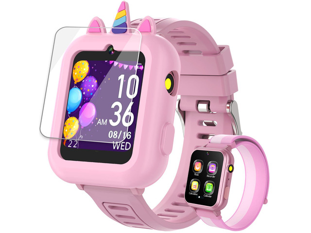 Smart Watch for Kids with 39 Games,Camera,Video,Music Player,Recorder,Alarm,Pedometer,Flashlight,Stopwatch,HD Touch Screen,Birthday Gift Toy for...