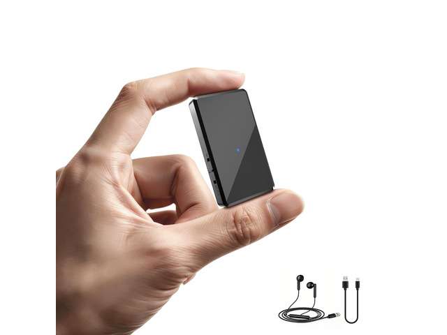 Mini Voice Recorder - Crystal Clear Audio Recording Device with AI Triple Noise Reduction, One-Key Voice Activated Recorder for Meetings, Lectures...