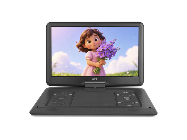 17.5' Portable DVD Player for Kids,15.6' Large HD Screen,5 Hours Rechargeable Battery,Support USB/SD Card/Sync TV and Multiple Disc Formats,High...
