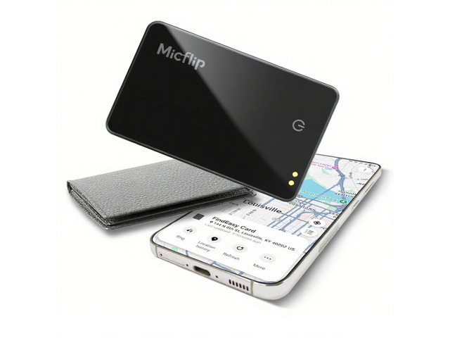Wallet Tracker Card (Samsung Only), Works with Samsung SmartThings 0.08in ultra-thin rechargeable, Samsung certified,premium smooth glass...