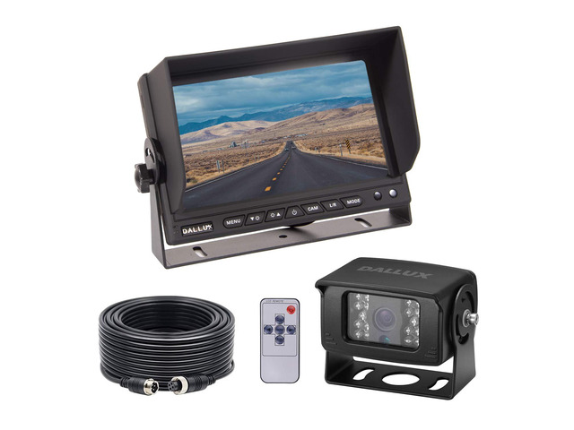Heavy Duty Vehicle Truck Bus Backup Camera Kit,4 PIN Cab Cam with 7inch LCD Monitor Waterproof Night Vision Rear View Camera+66ft Extension Cable...