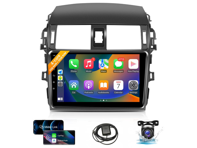 Android Car Radio for Toyota Corolla 2009 2010 2011 2012 2013 Wireless Carplay Android Auto, 9 inch Touchscreen Corolla Stereo GPS Navigation...