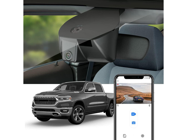 4K Dash Cam Suitable for RAM 1500 TRX Classic (Model A) 2019 2020 2021 2022 2023 2024 Rebel Big Horn Laramie, OEM Look, UHD 2160P Video, WiFi & APP,...