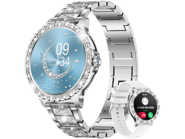 Smart Watches for Women,1.32' HD Fitness Tracker Watch with Answer/Make Call,AI Voice Control,Heart Rate/Calories/SpO2 Monitor 100+ Sport Modes...