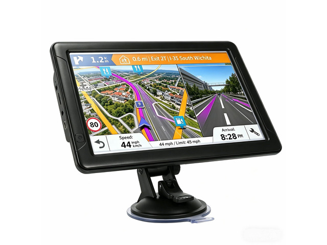 9 Inch GPS Navigator for Car Truck RV, 2026 Latest Map GPS for Car with Free Updates, Voice Guidance, Speed Alerts, Custom Routing, HD Touchscreen