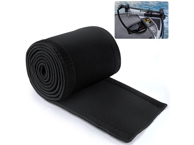Trolling Motor Cable Sleeve,60' L Black Trolling Motor Sleeve Wire Cover Neoprene Trolling Motor Wire Sleeve Organizer,Cable...