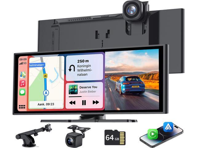 10.26 Inch Carplay Screen for Car, Compatible with Apple CarPlay & Android Auto, 4K Dash Cam & HD Backup Camera, Bluetooth, Navigation, Mirror...