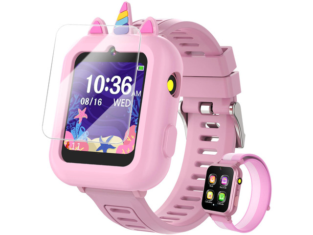 Smart Watch for Kids with 39 Games Touchscreen Camera Video, Music Player, Pedometer, Calculator, Calendar, Stopwatch, Flashlight, Alarm Clock...