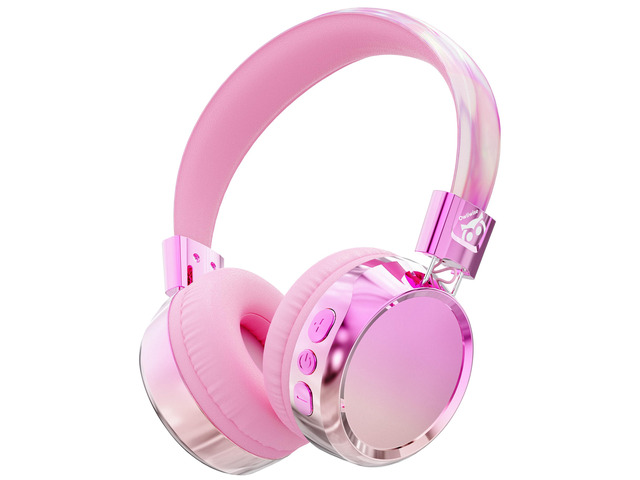 Kids Bluetooth Headphones, 74/85dB Volume Limited, 60H Playtime, Built-in Mic, Fast Charging, Bluetooth 5.4, Foldable Toddler Wireless Over-Ear...