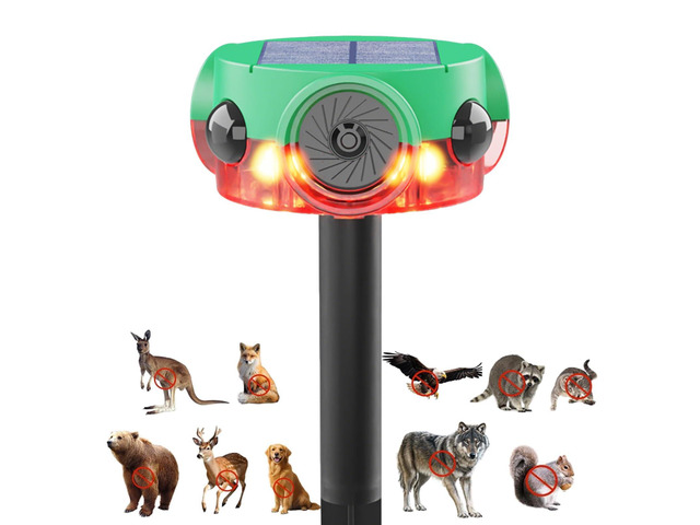 Outdoor Motion Sensor Alarm Barking Dog Alarm 360°Detection Supports Voice Recording, Adjustable Volume, 120dB Motion Activated Alarm for Home,...