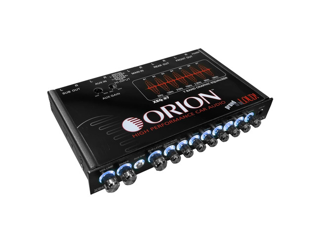 XEQ-X7 7-Band Graphic Equalizer with Front 3.5mm AUX Input Half-DIN Car Audio EQ with Subwoofer Control, High/Low-Level Inputs, Rear RCA, and...