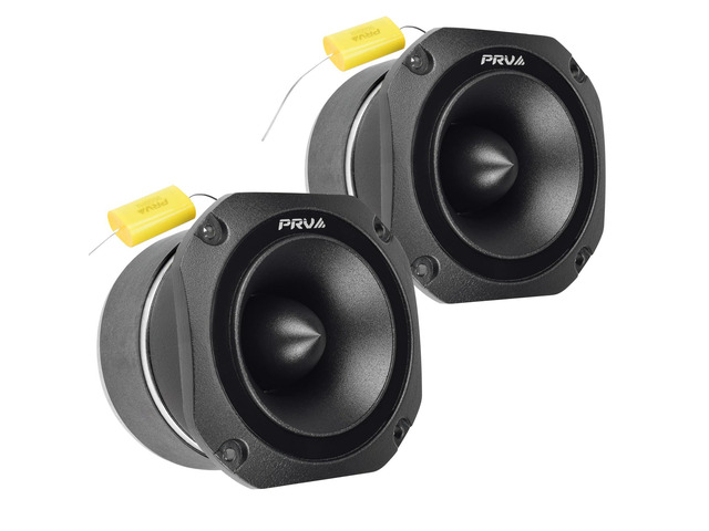 TW700Ti Black 4 Inch Titanium Bullet Tweeter TW700Ti 240 Watts, 8 Ohm Super Tweeter, Built-in Capacitor Pro Audio High Frequency Driver (2 Tweeters)