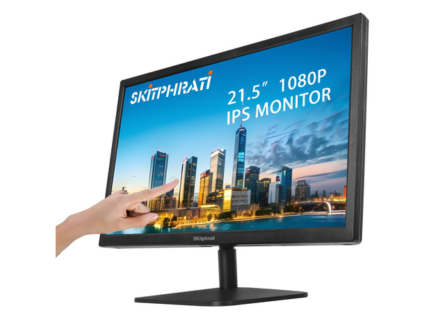 21.5' Monitor 1080P IPS 10-Point Touch with HDMI VGA Type-B Touchscreen Monitor with 10-Points 75Hz VESA 100mm Support 178° Wide Viewing Angle