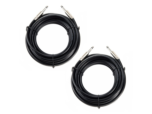 2PCS Professional 100 Feet 12 Gauge 1/4 Inch to 1/4 Inch Male Speaker Cables - 100ft 12AWG 6.35mm Stereo Audio Wires DJ Cables - 2 Pack