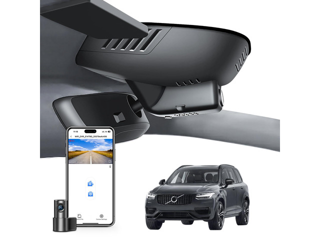 Front 4K & Rear 1080P Dash Cam for Volvo XC90 2023-2026(Model B) B5 B6 T8 etc, Integrated OEM Look,UHD 2160P Video,WiFi & App, Loop Recording,...