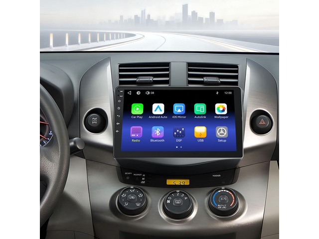 New Upgrade Car Radio for Toyota RAV4 2007-2012 Without JBL Sound System,9 Inch RAV4 Touchscreen Support Wireless Carplay & Android Auto, Bluetooth &...
