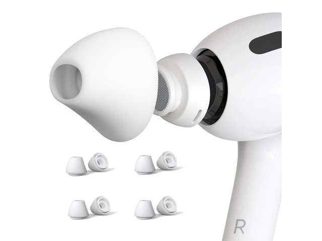4 Pairs Ear Tips for AirPods Pro 1 & 2 [Relief Pain] [Fit in Case] Noise Cancellation Add Grip Sport Earbuds Extra Small/Small/Medium/Large (Mix...