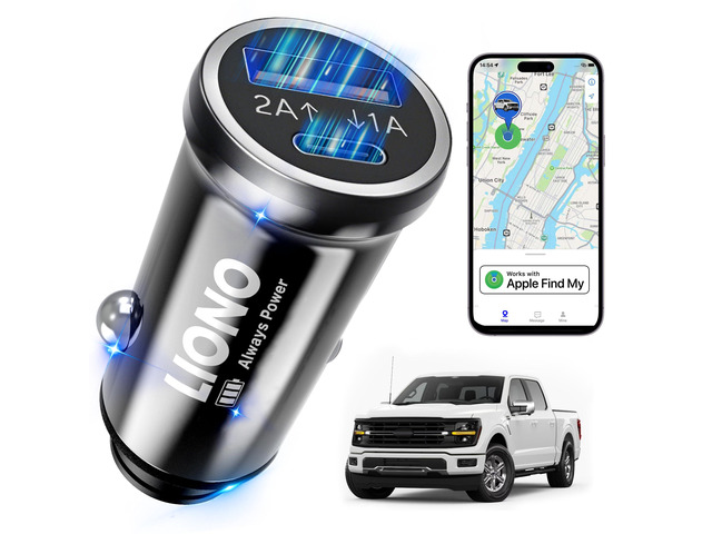 Car GPS Tracker & Charger with Built-in Rechargeable Battery Hidden Car Tracker for Anti-Theft & Parking Location, for Family& Fleets, No Monthly...