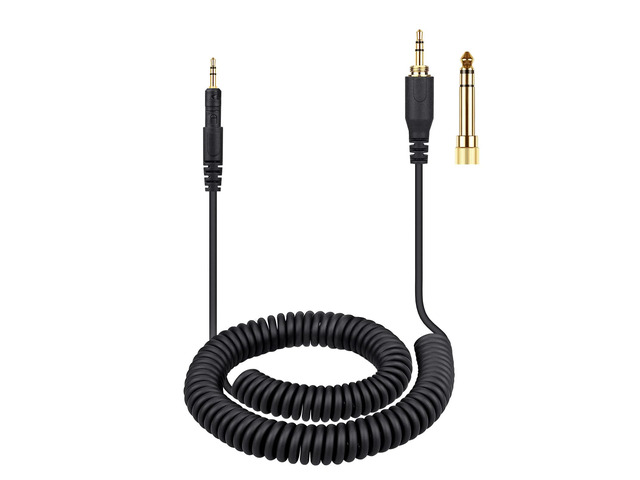 ATH-M50x Cable Coiled Aux Cord for Audio Technica M40x M70x Wired Headphone 2.5mm to 3.5mm(1/8') Extension Wire with 6.35mm(1/4') Adapter, 14ft