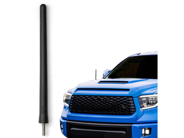 Short Rubber Antenna fits Toyota Tundra (2000-2020) - USA Stainless Steel Threading - The Original 6 3/4 Inch Accessories - Car Wash Proof -...