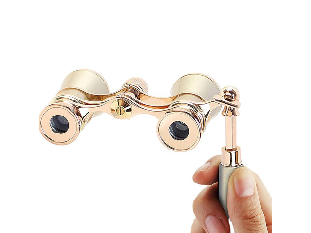 Opera Glasses, 3X25 Theater Binoculars, Mini Compact Opera Glasses with Adjustable Handle, Portable Binoculars for Women Adults Kids, Ideal for...