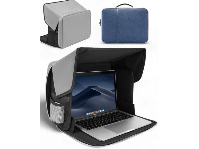 Laptop Sun Shade, Fits 13-16 inch Laptop, UV-Heat Reflective & Water-Resistant Material, Easy to Carry Computer Case for Working Outside,Travel,...