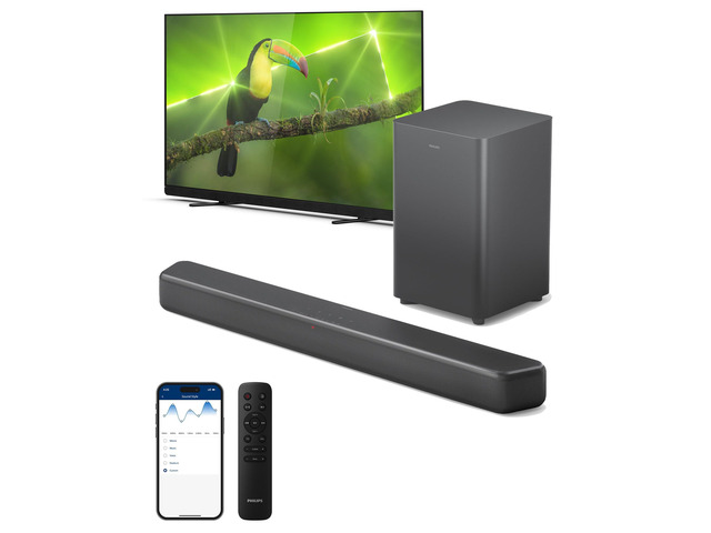 B5309 2.1 Channel Soundbar with Wireless Subwoofer - Bluetooth, HDMI ARC, DTS Virtual:X, 240W Max Power, Dark Grey