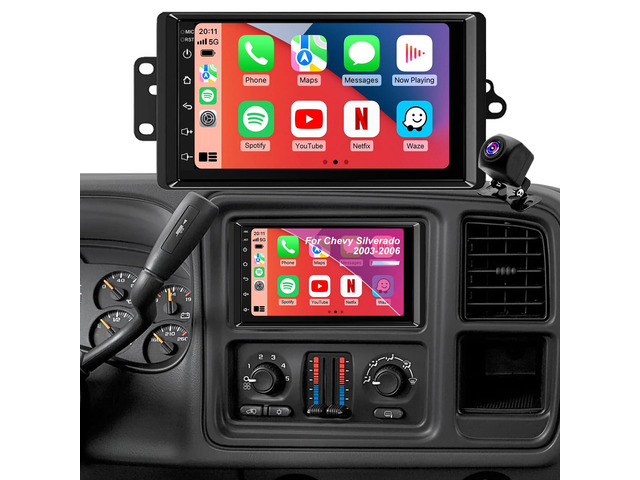 Android Radio for Chevrolet Chevy Silverado 2003-2006 Tahoe SSR, GMC Sierra 1500/2500/3500 2003-2006 Suburban, 7 Inch Touch Screen Car Stereo...