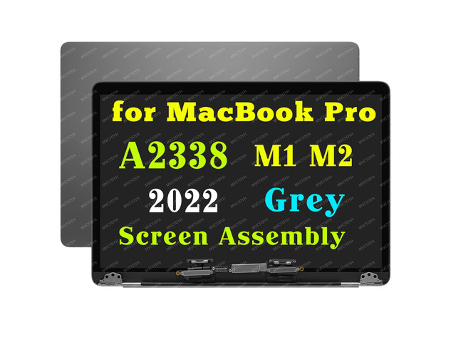 Screen Replacement for MacBook Pro A2338 M1 M2 2022 LCD Assembly EMC 8162 EMC 3578 661-17548 661-17549 MYD83 MYD92 MNEH3 MNEJ3 MNEP3 MYDA2 MYDC2...