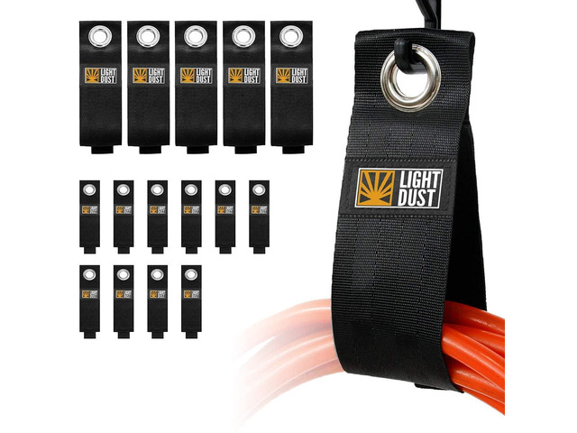 15PCS Heavy Duty Storage Straps - Garage Organization Tool Organizers and Fastening Straps - Cord Wrap Keeper, Cable Straps for Cords, Hoses, Rope,...