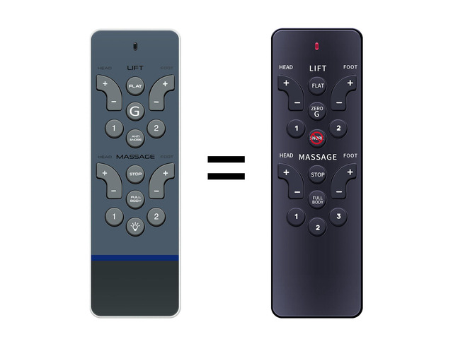 Replacement Remote Control for Serta Motion Select Adjustable Bed (Old Remote Must Match Picture on Right, New Version Shown Left)
