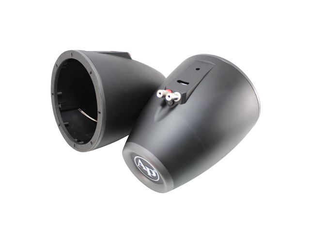 APMP-800ETW 8-Inch Compact Multi Purpose Directional Stereo Speaker Enclosure for Car Audio, Marine, UTV, and ATV Sound System, Black (Pair)