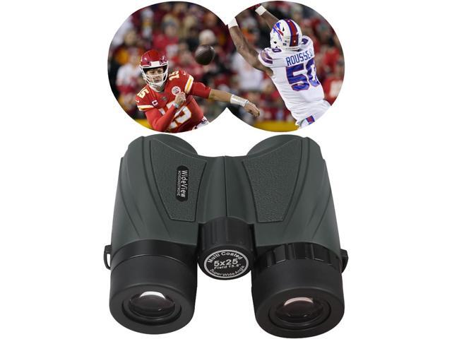 5x25 15.8° Ultra Wide Angle Binoculars for Sports Large Field of View, 829ft/ 1000yds Compact Binoculars for Spectator Sports Portable for NFL,...