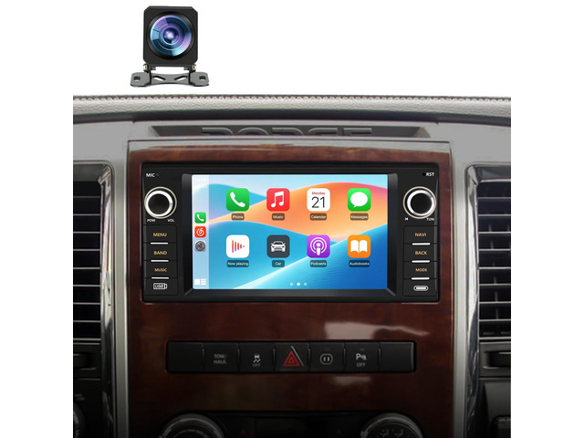 Car Radio Stereo for Dodge RAM 1500 2500 3500 2009-2012 Wireless CarPlay for Dodge RAM 1500 2500 3500 2009 2010 2011 2012 with Wireless...