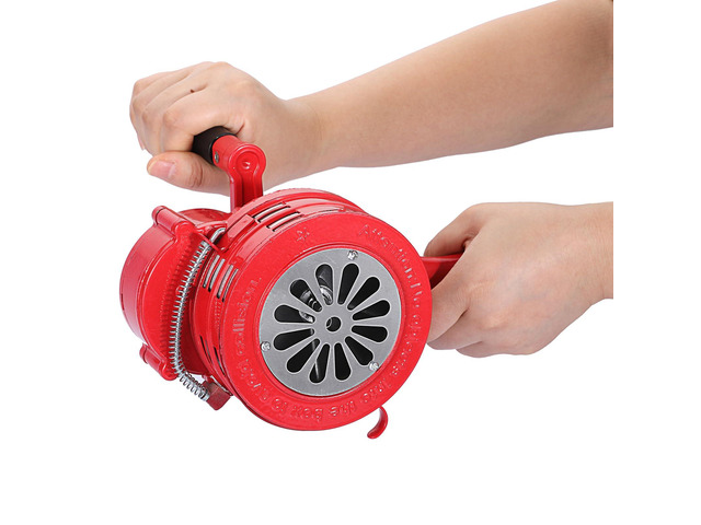 Hand Crank Siren Manual Operated Air Raid Siren with Foldable Handle for Sporting Events, Emergency Sturdy Waterproof Aluminum Alloy Tornado Sirens...